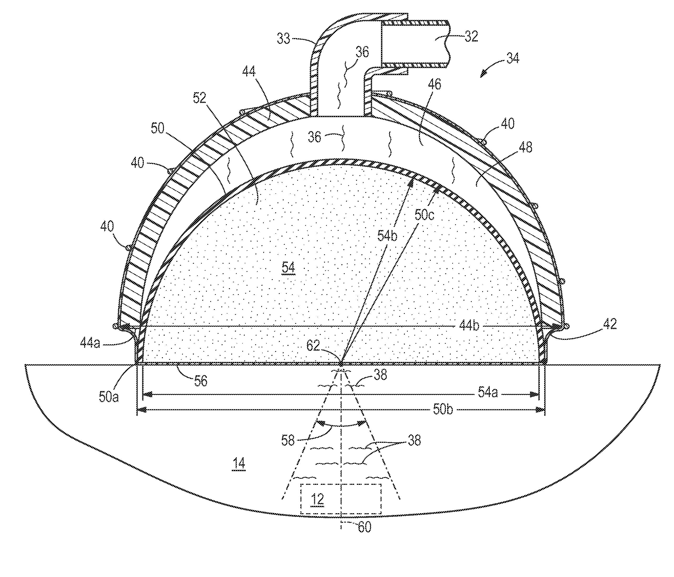 Curved Passive Acoustic Driver for Magnetic Resonance Elastography