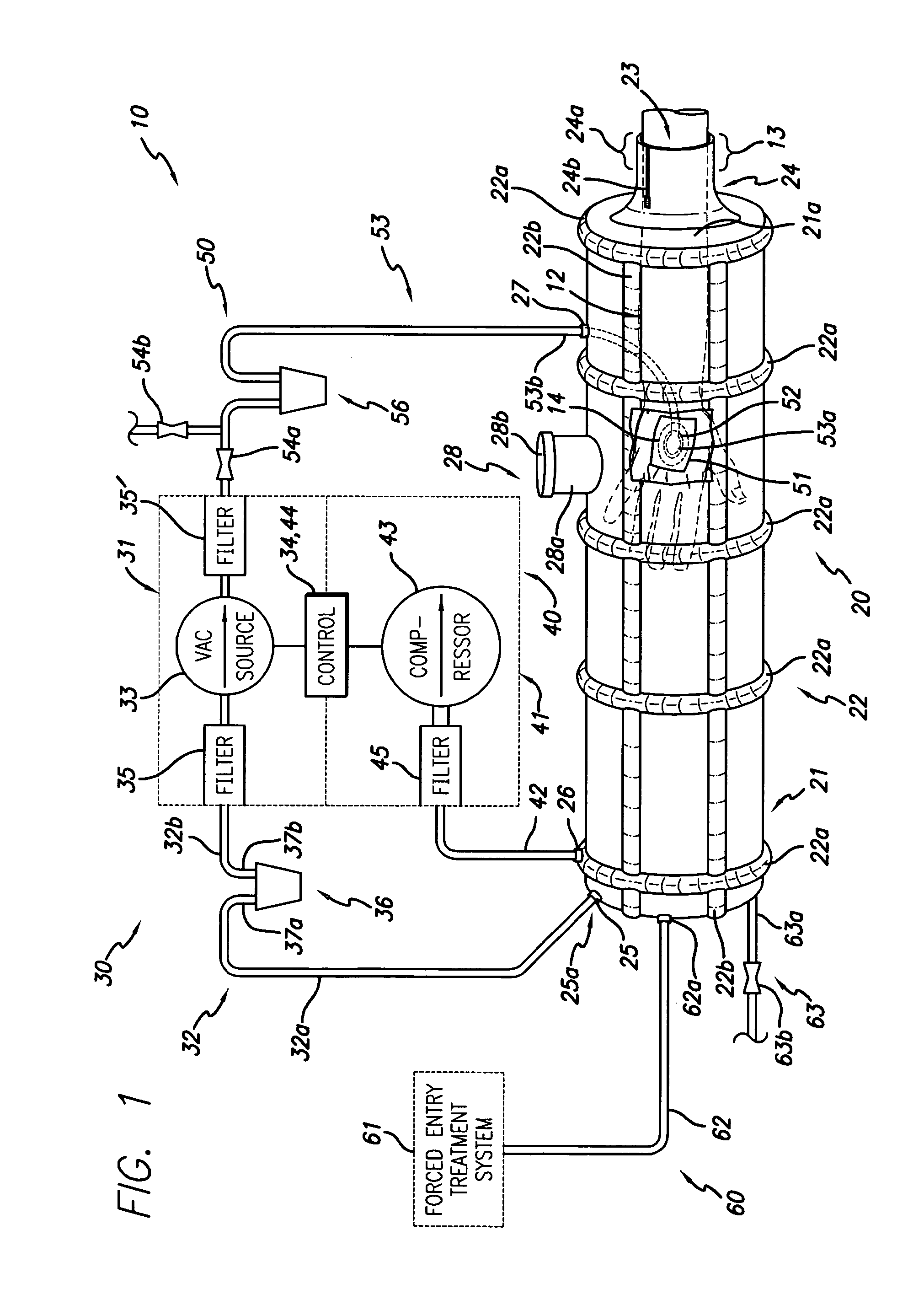Hypobaric chamber treatment system