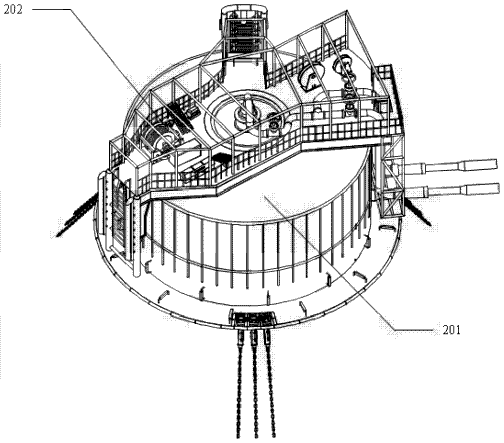 Deep water column type export buoy