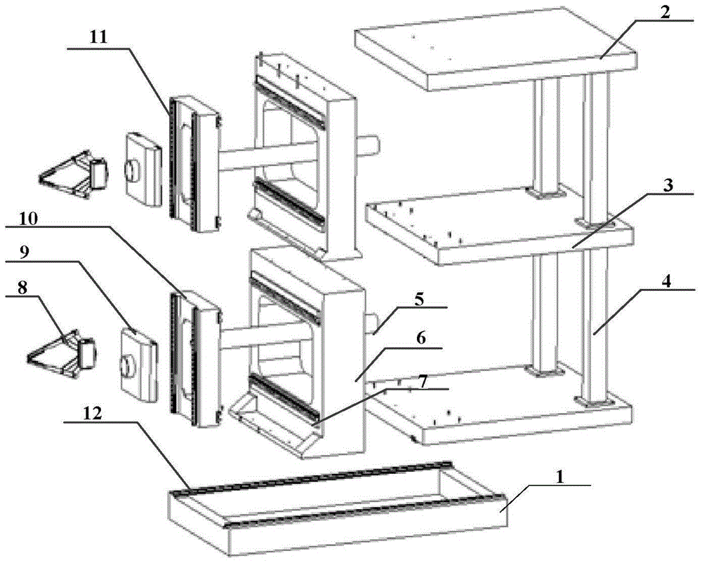 A flexible tooling device for antenna rib assembly