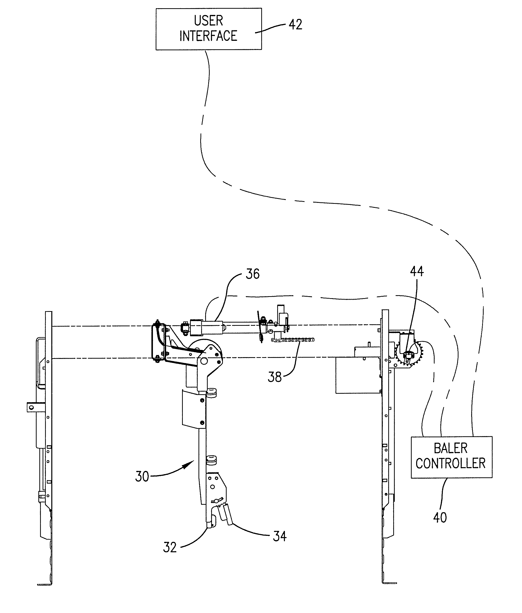 Bale wrapping pattern controller and method