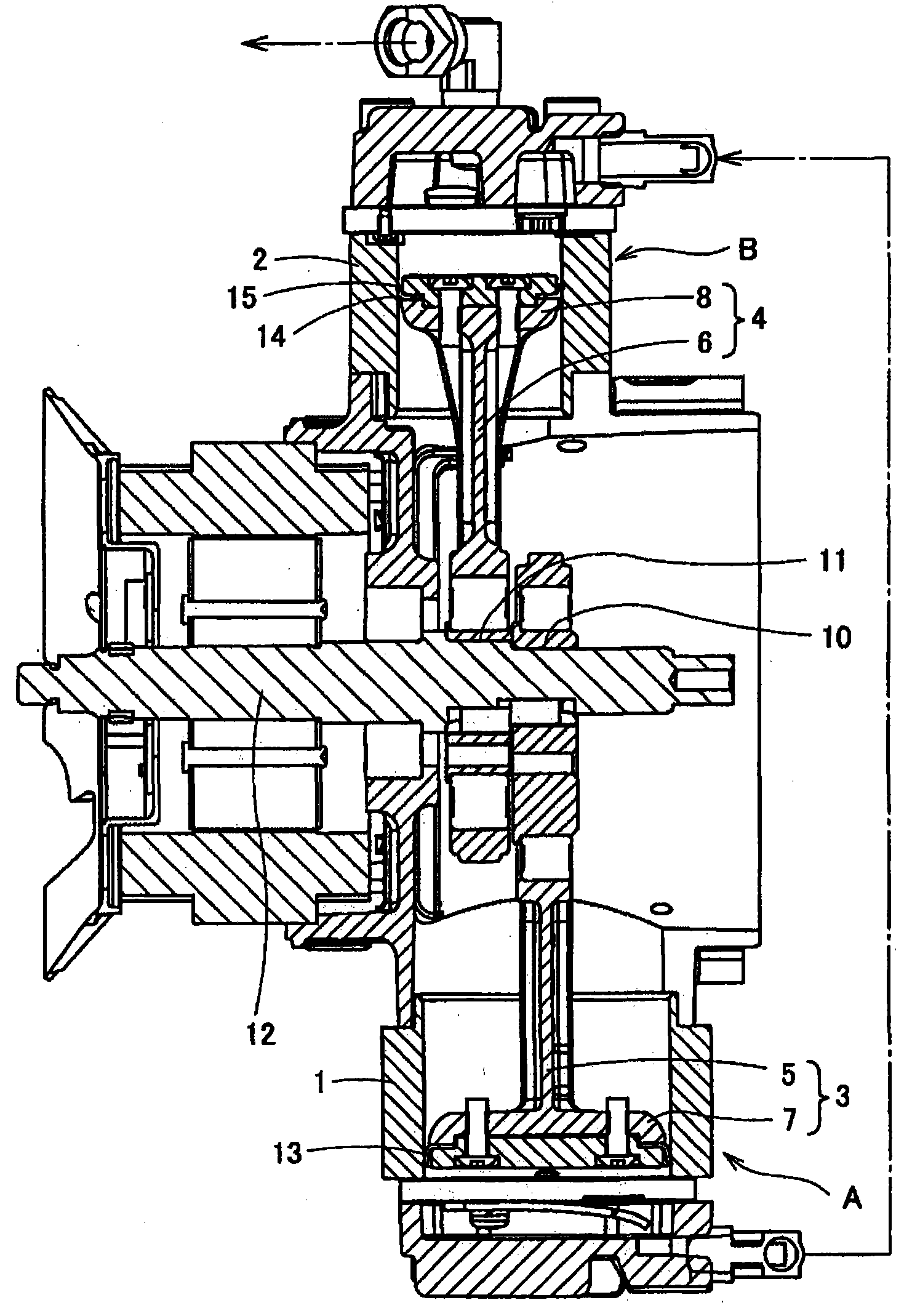 Multistage compressor and oscillating piston