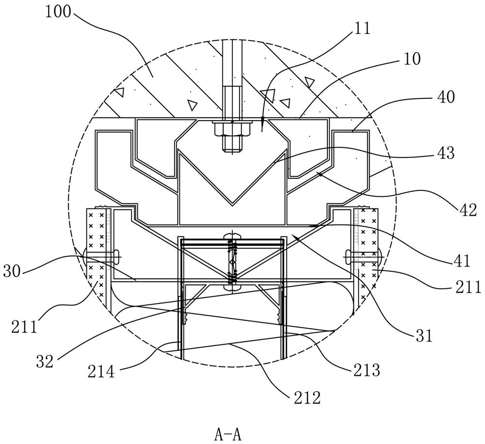 Guiding rail type composite wall structure capable of adapting to vertical tolerance