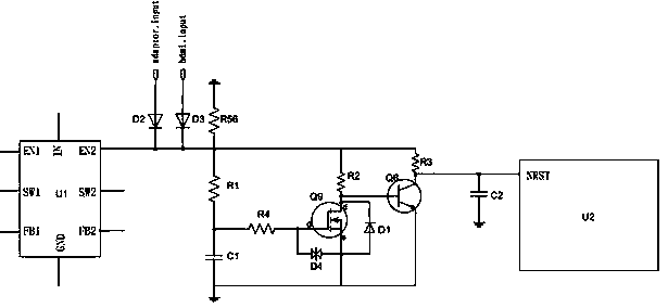 Automatic triggering starting circuit integrating reset function and HMD equipment
