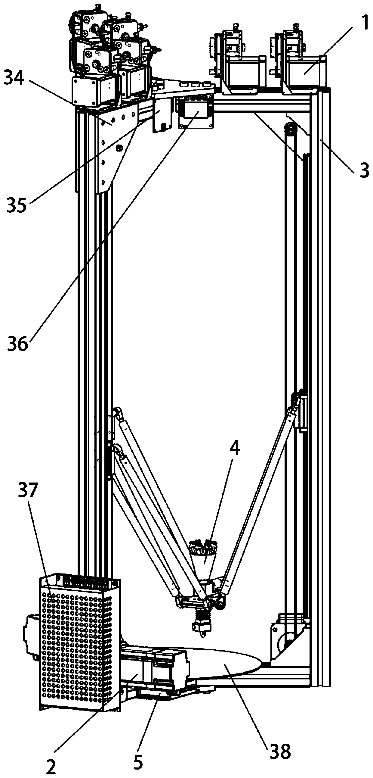 Automatic silk changing 3D printer