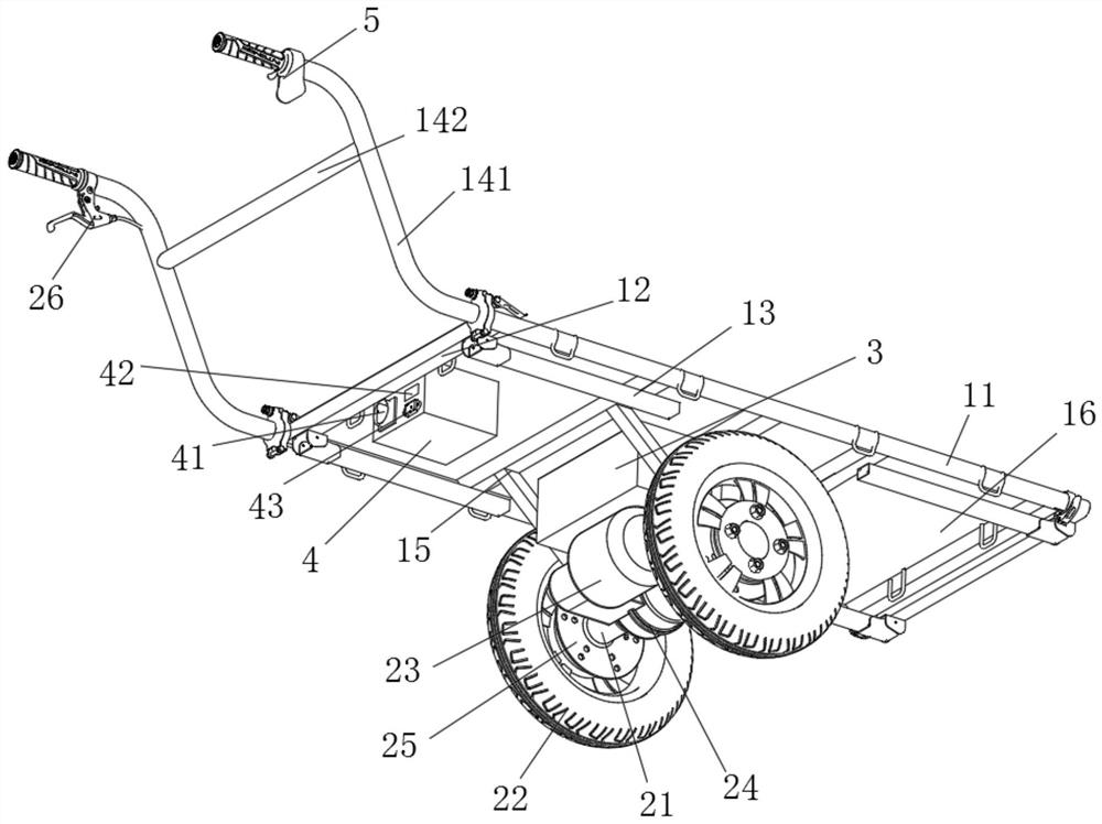 Folding portable electric trolley