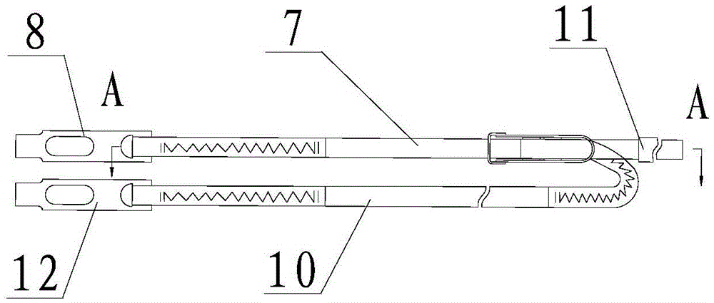 A kind of lifesaving rope equipment and its fixed arrangement and threading method of the lifesaving rope main rope in the rope bag