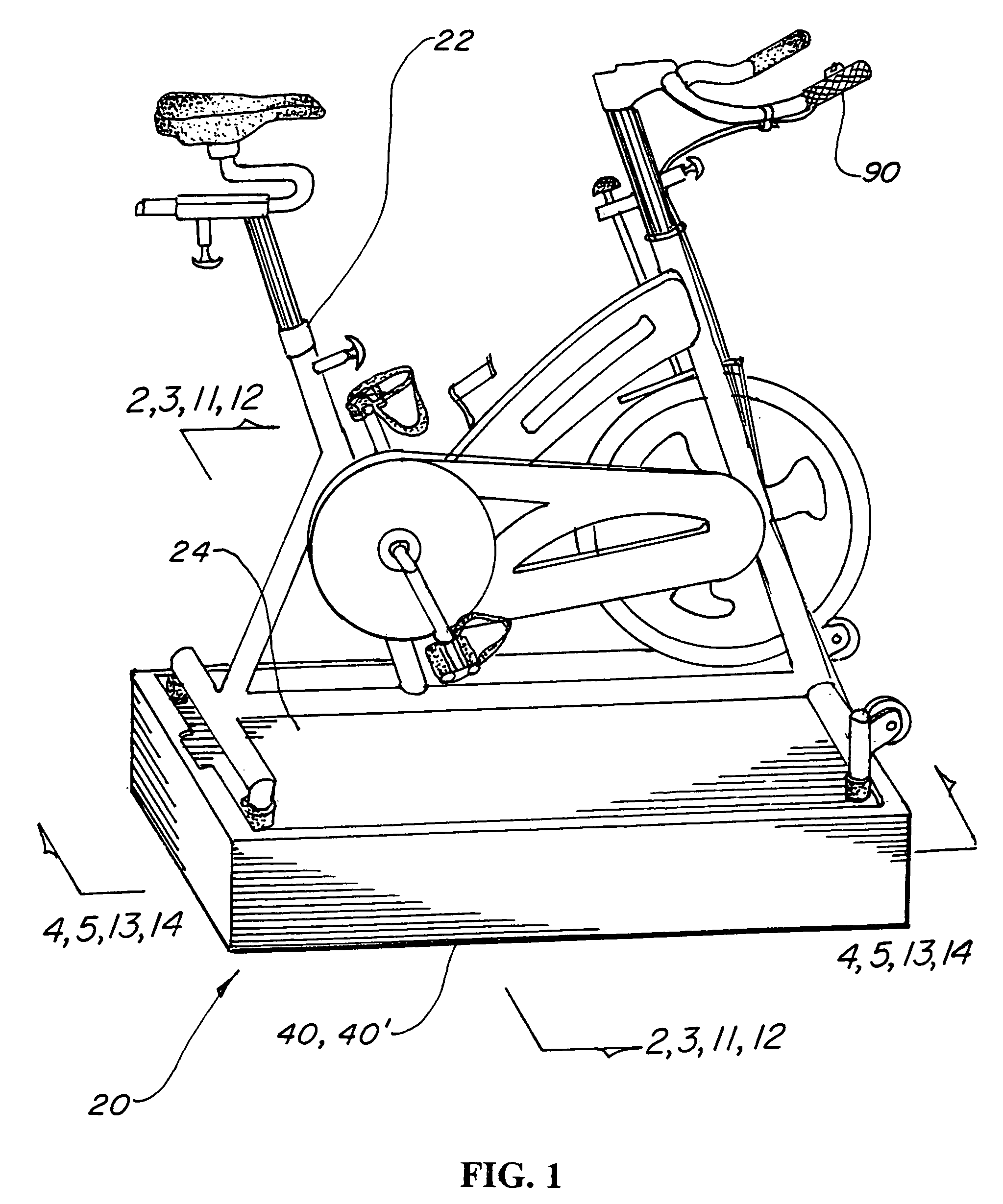 Articulating exercise bicycle platform