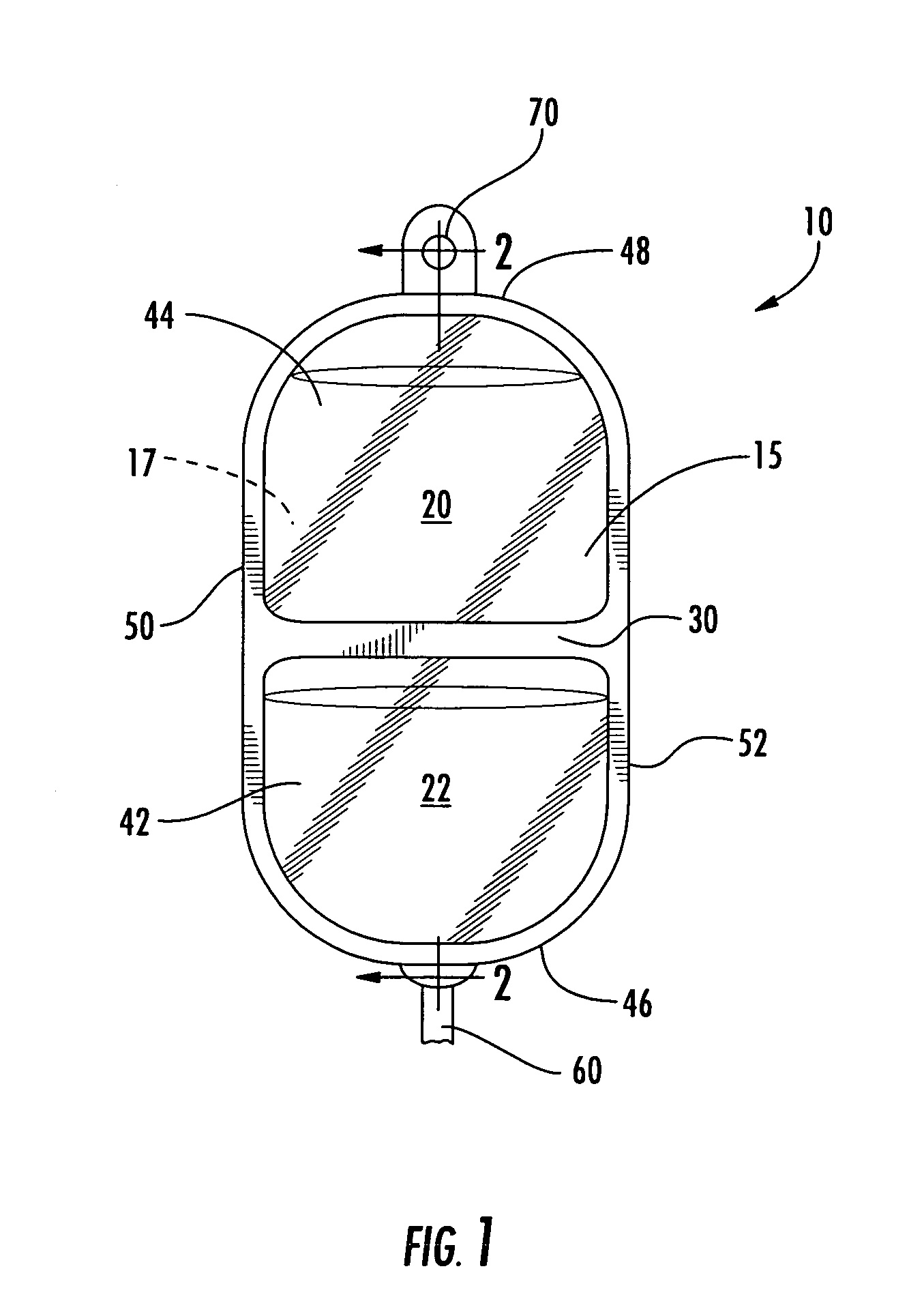 Multi-compartment pouch having a frangible seal