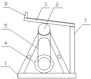 Semi-automatic precast stair turning-over machine