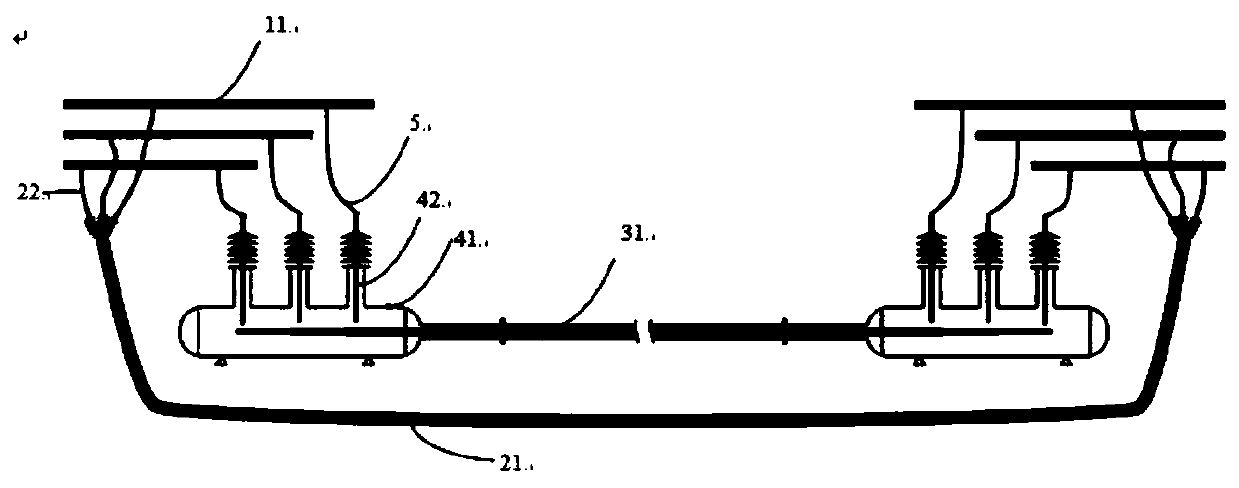 Method for enhancing fault current resistance of three-phase coaxial superconducting cable