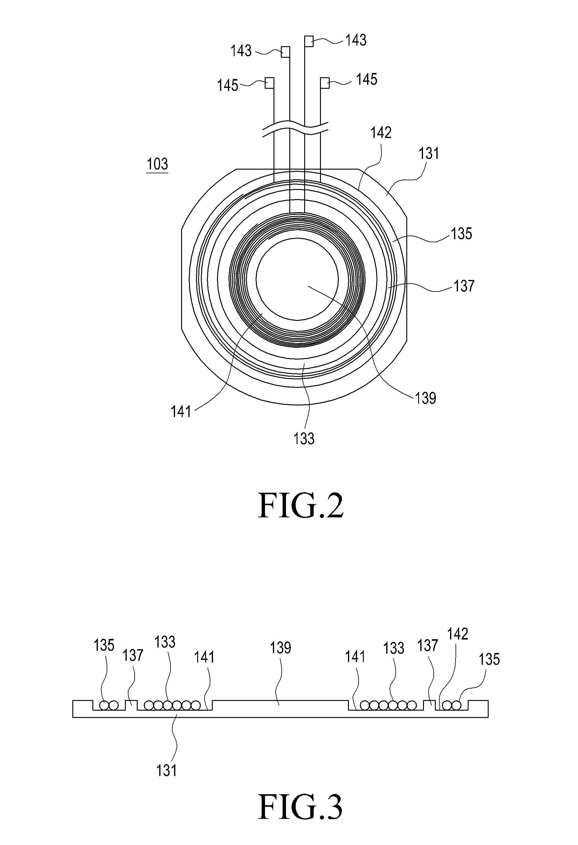 Portable terminal having a wireless charger coil and an antenna element on the same plane