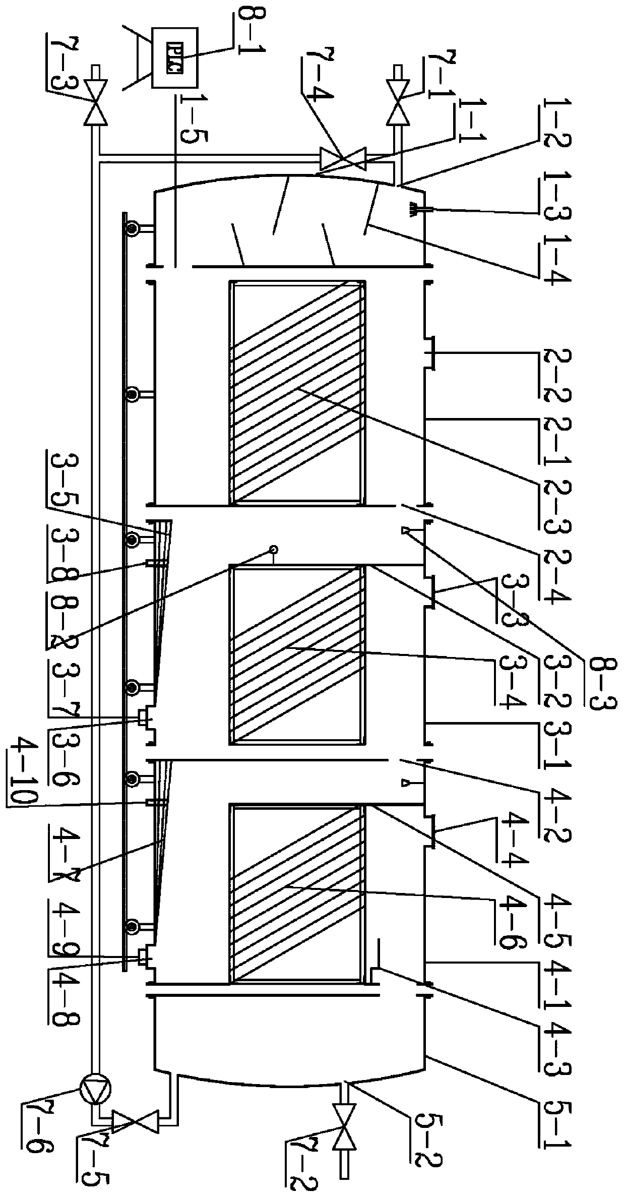 Horizontal mud-water separator