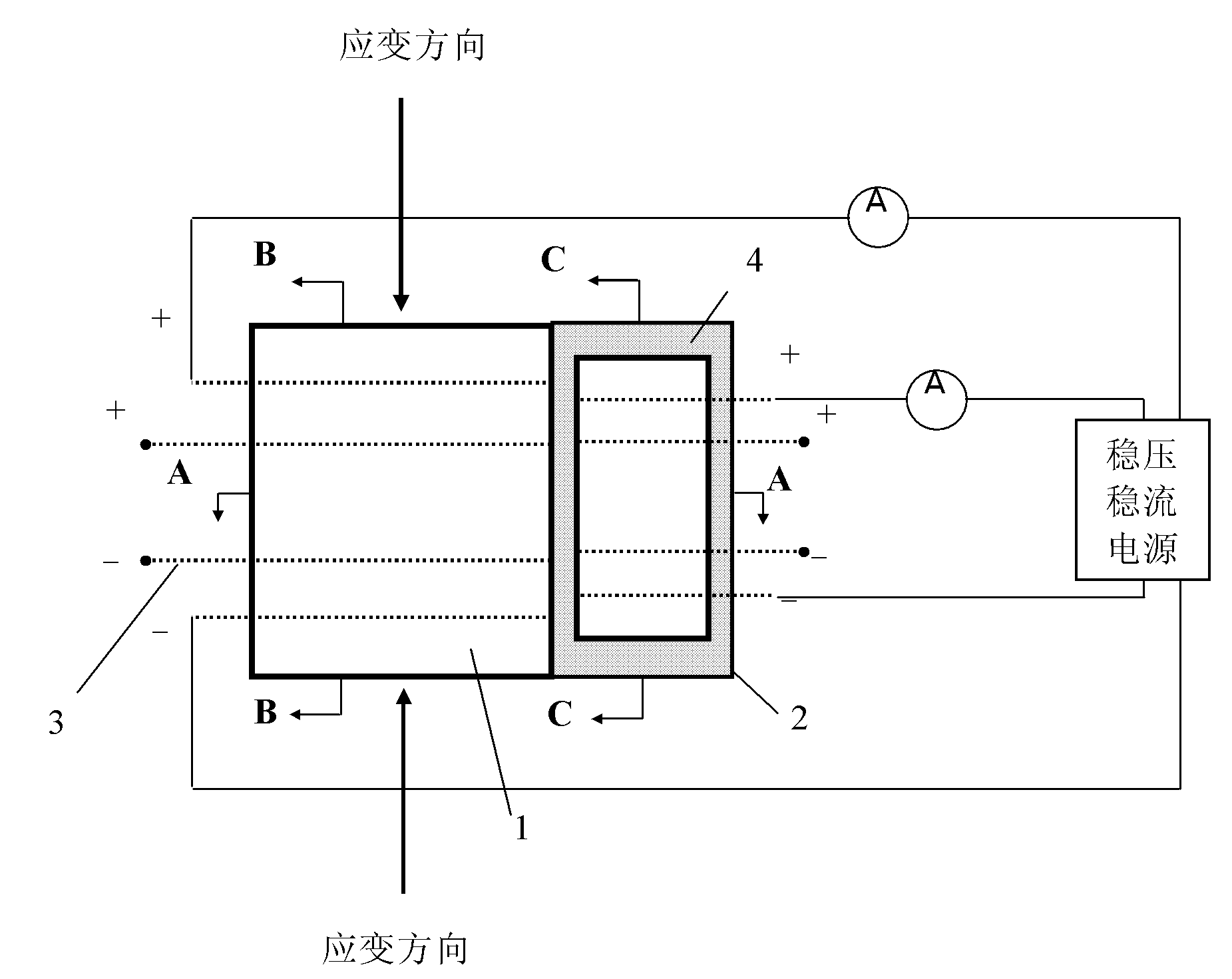Cement-based intelligent composite material strain sensor with temperature compensation function