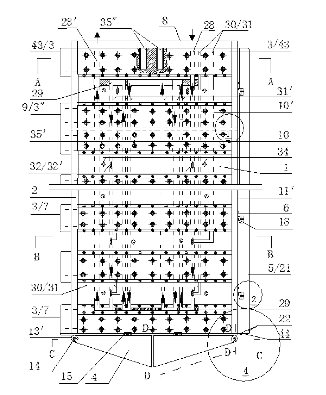 End point closing wall forming device of extrusion type underground diaphragm wall and method for operating same