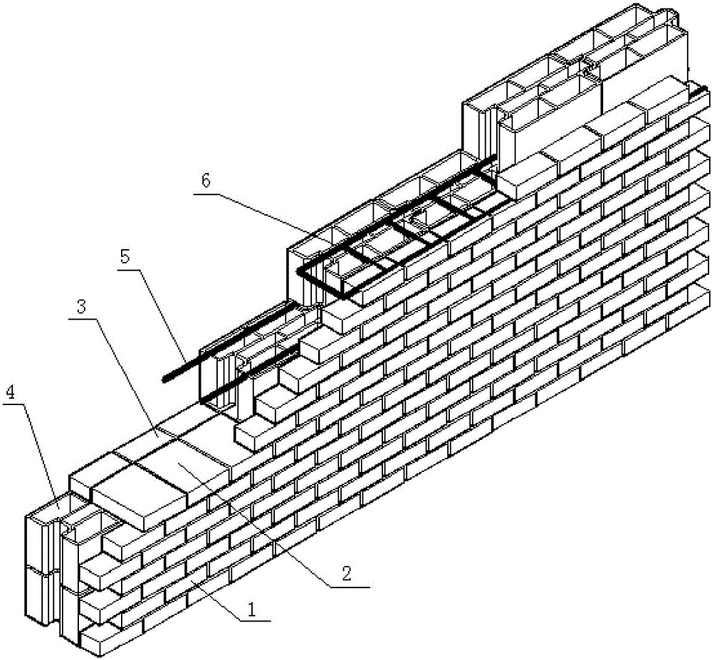 Construction method of decorative dry wall with heat preservation interlocking blocks