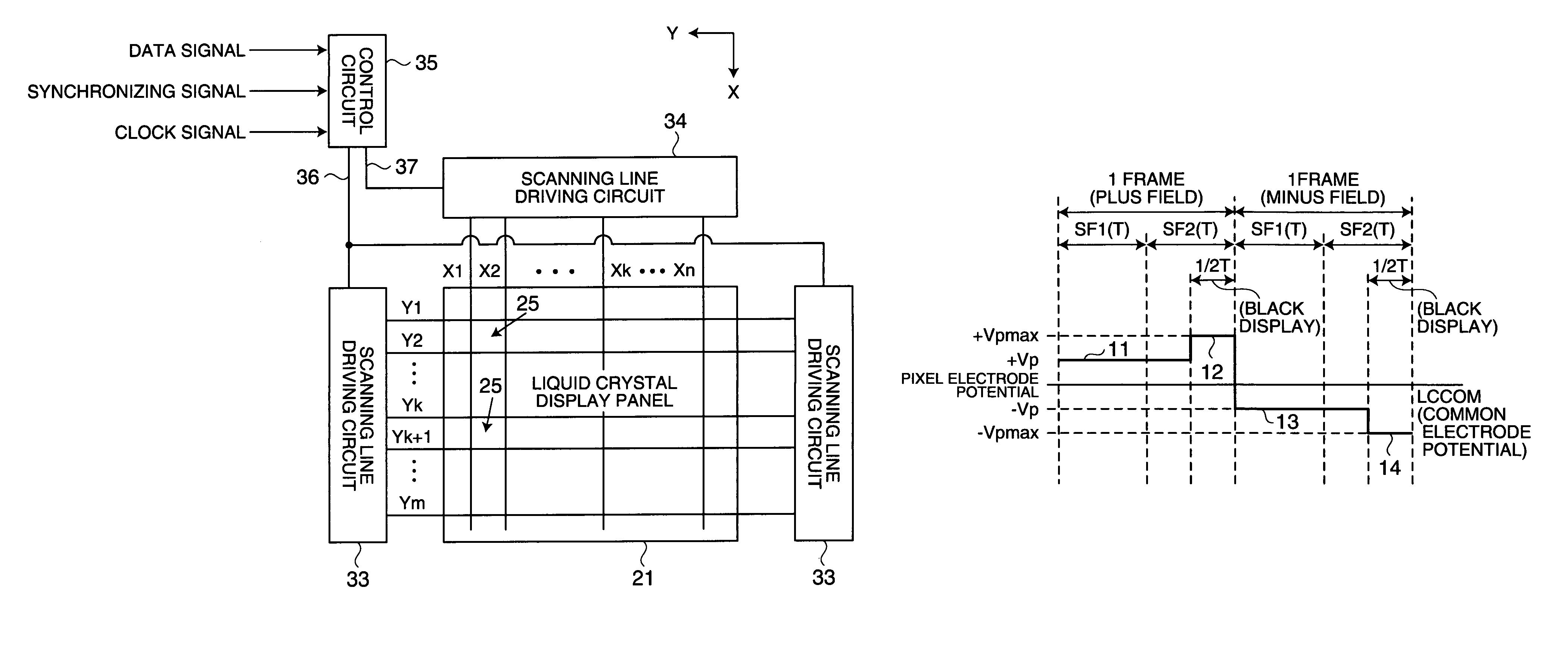 Driving method for electro-optical apparatus, electro-optical apparatus and electronic equipment
