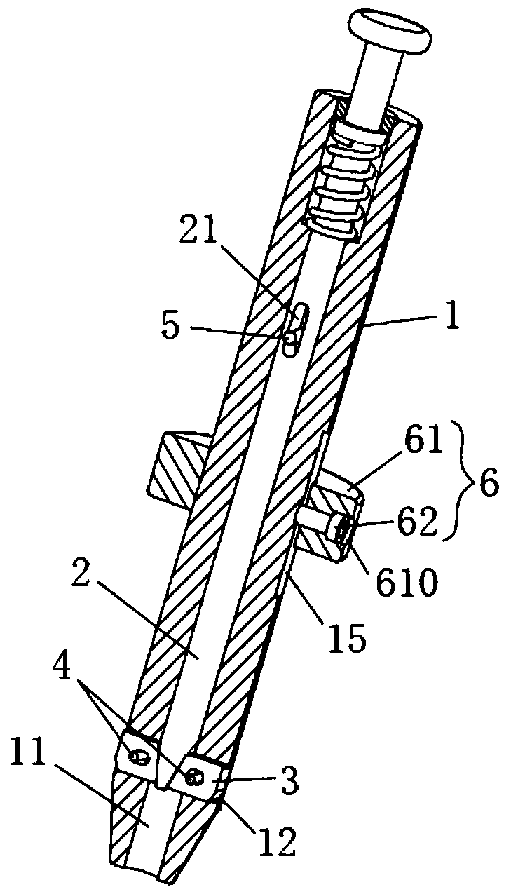 Honing material taking device and material taking method thereof