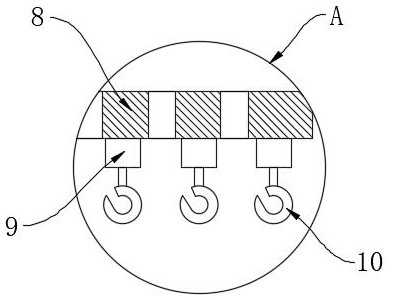 Energy-saving and environment-friendly festoon drying device for use in clothing production