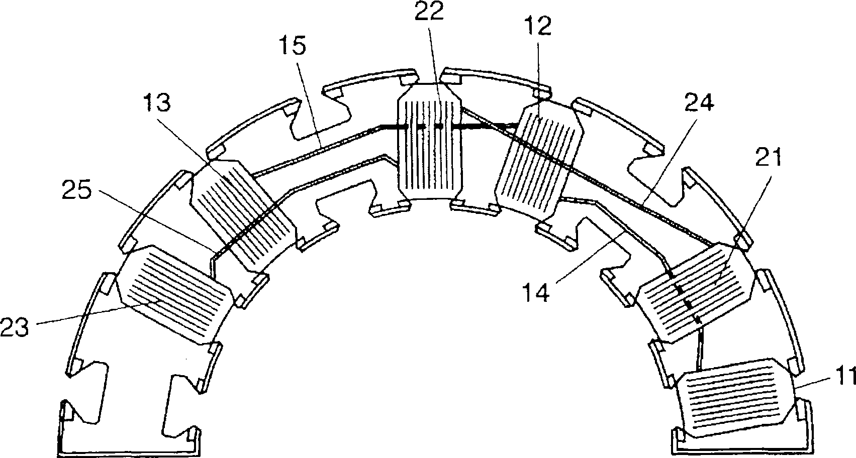 Motor stator and mold motor