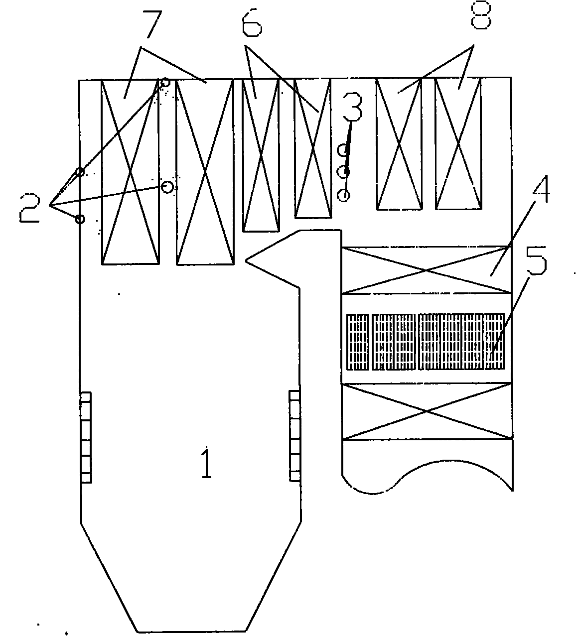 Method for realizing SNCR and SCR combined denitration by using coal-fired boiler