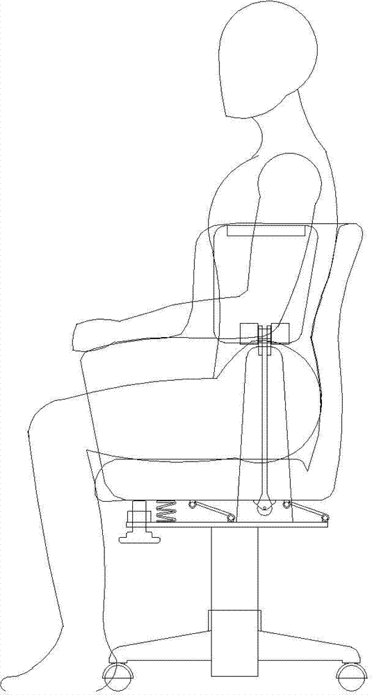 Chair structure capable of assisting waist to share body weight