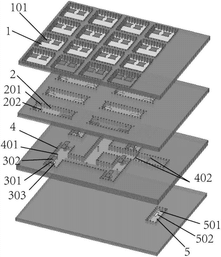 Integrated substrate chamber millimeter wave array antenna