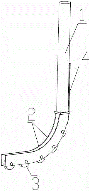 Supporting leg structure and agricultural machine with same