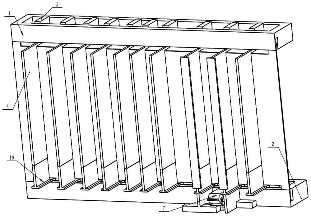 A vertical medicine dispensing machine medicine tank clutch opening and closing type self-adaptive adjustment device