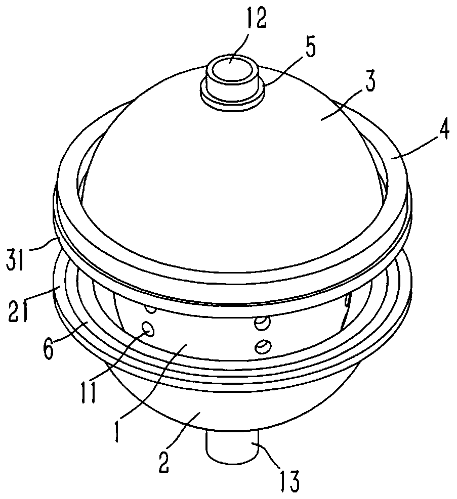 A spherical drain water collector for hydraulic mining