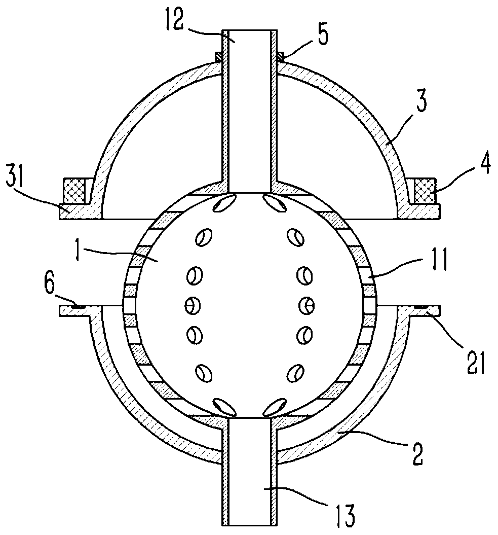 A spherical drain water collector for hydraulic mining