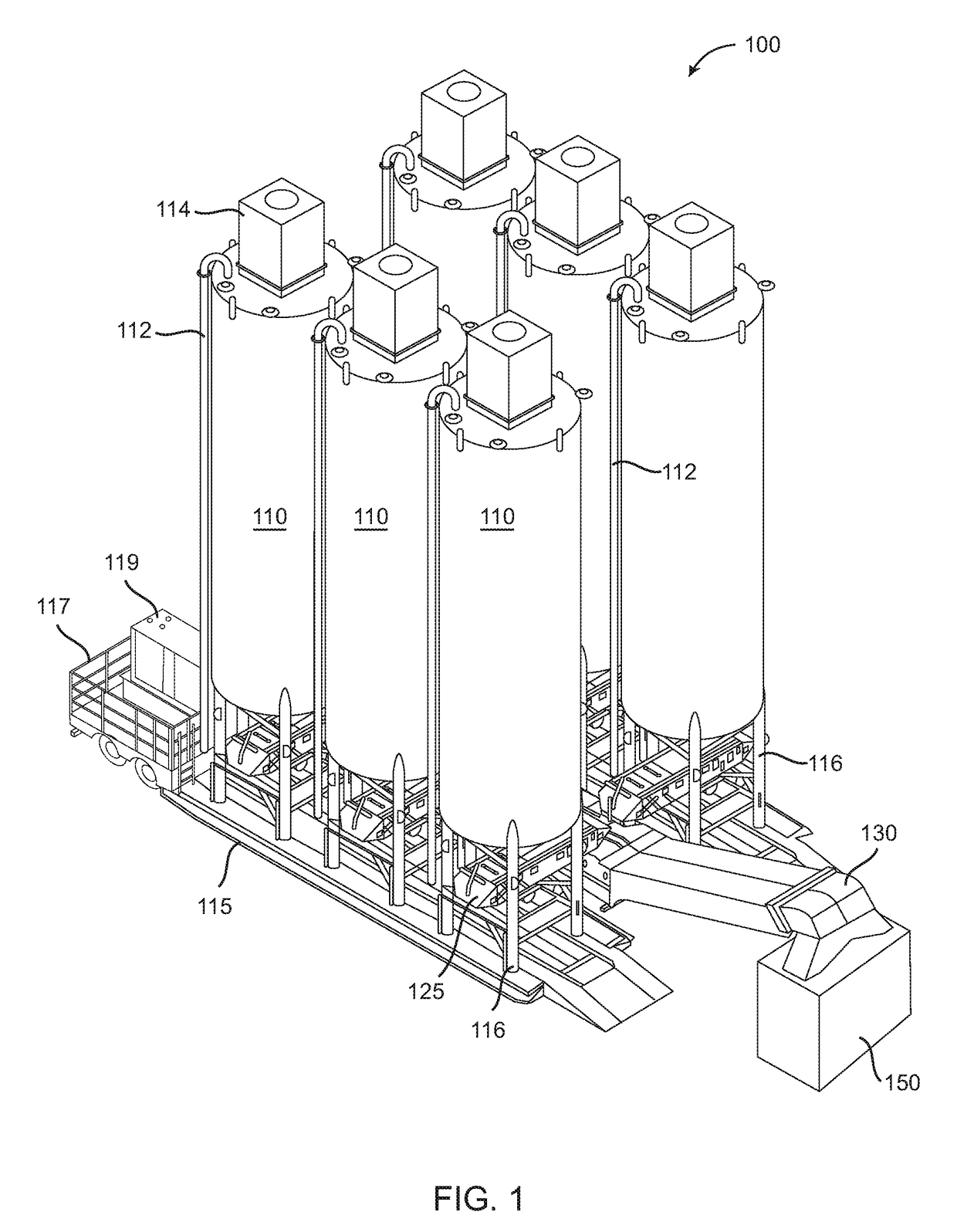 Delivery, storage and blending system for  multi-component granular compositions