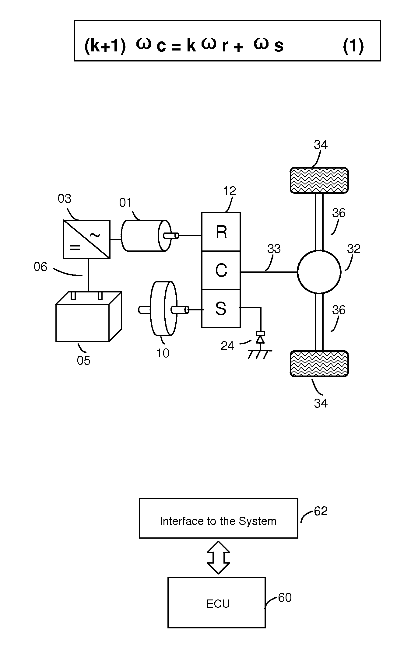 Powertrain and Method for a Kinetic Hybrid Vehicle