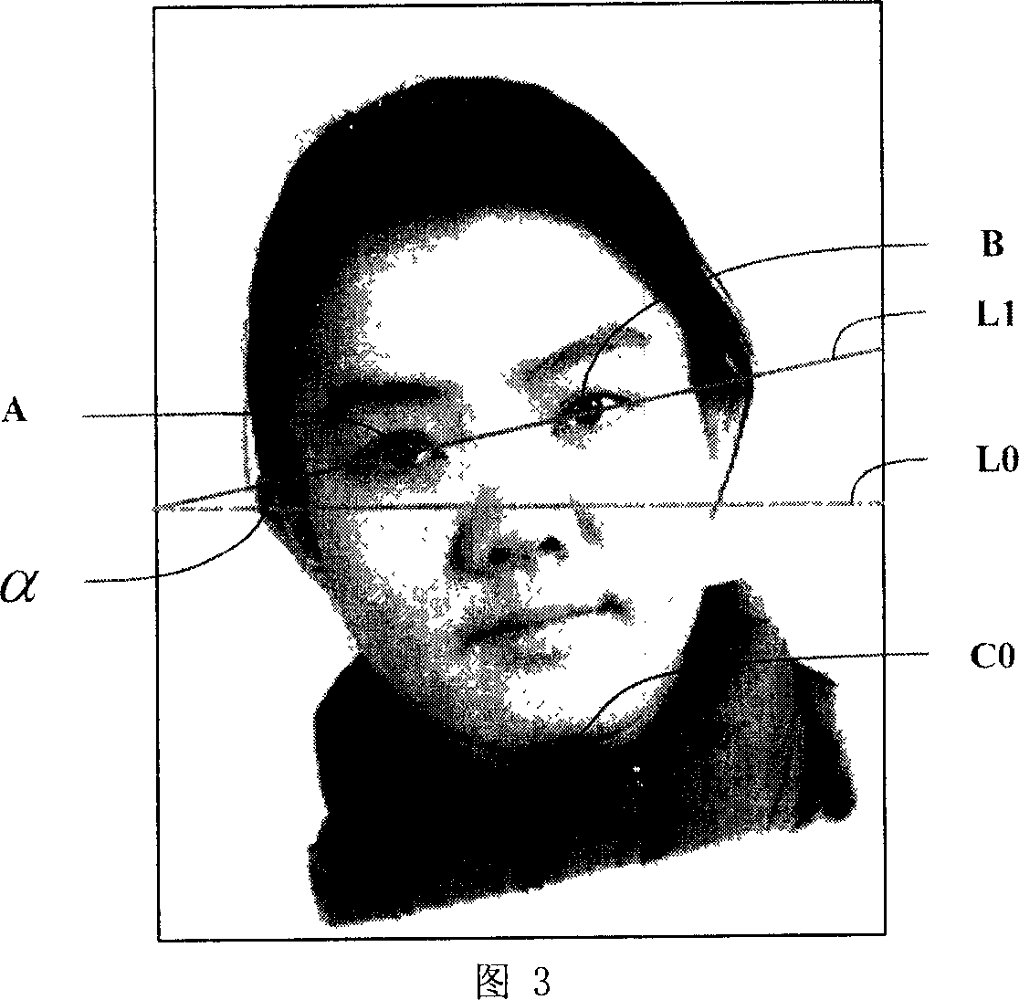 Man face image identifying method based on man face geometric size normalization