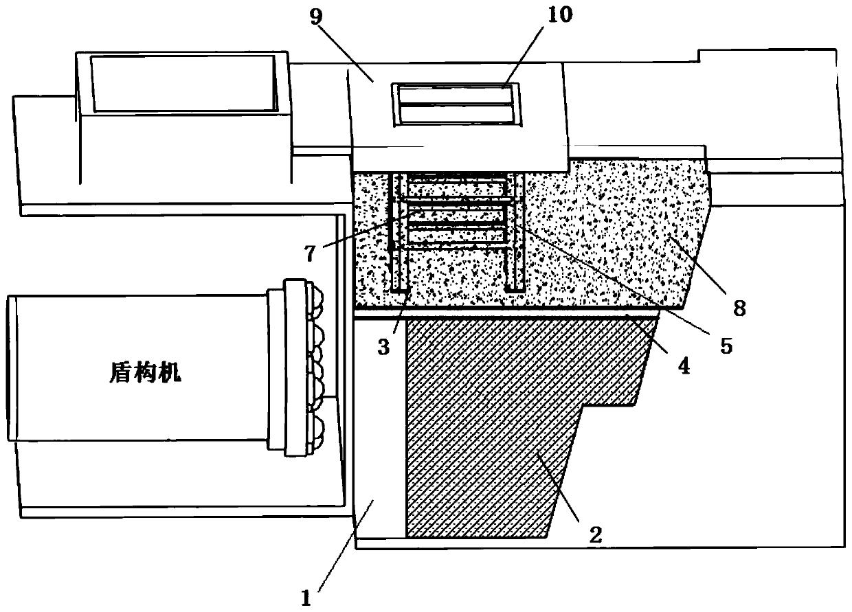 Unprotected open cut excavation subway station shield launching and receiving end backfill and reinforcement method