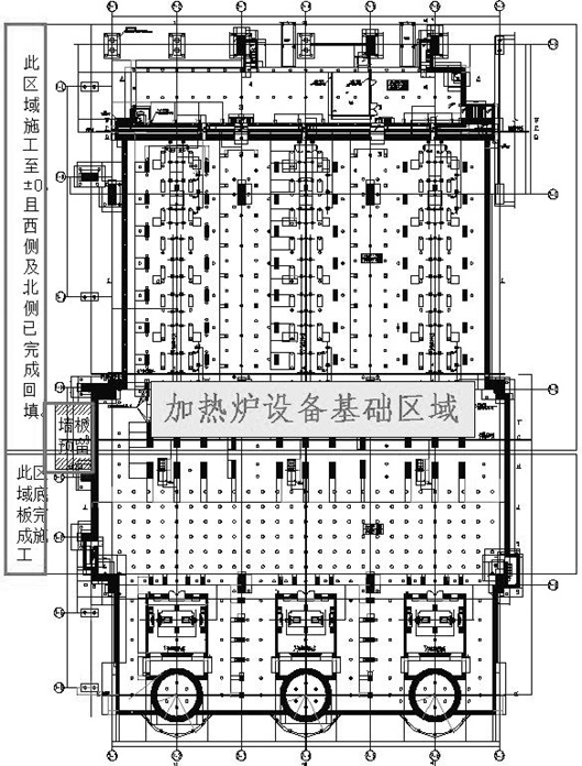 Hoisting method for large-span steel structure of limited working face in heating furnace area