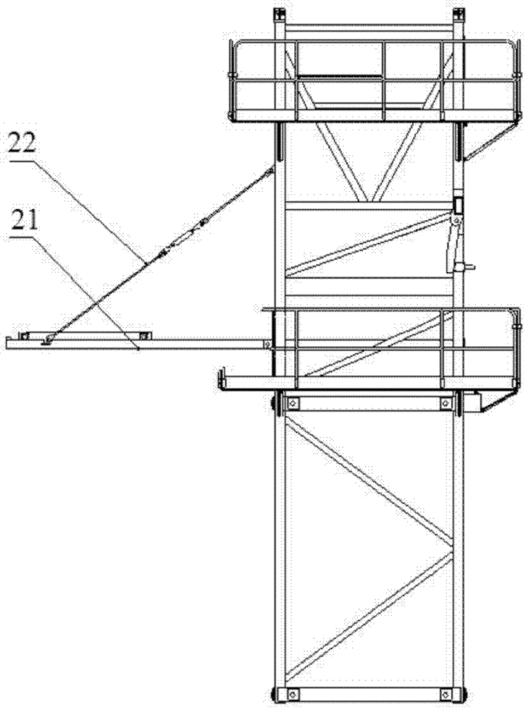 Tower crane introducing platform structure