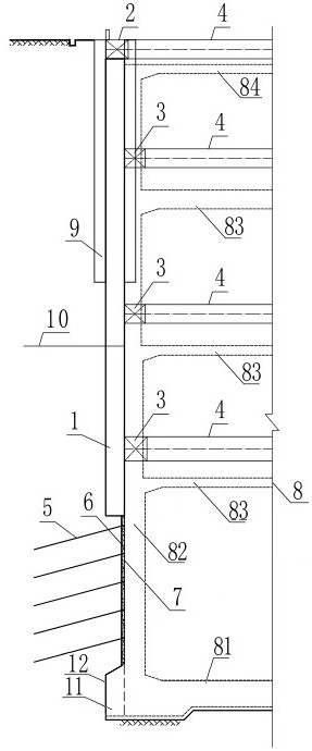 Soil-rock binary foundation pit supporting structure system