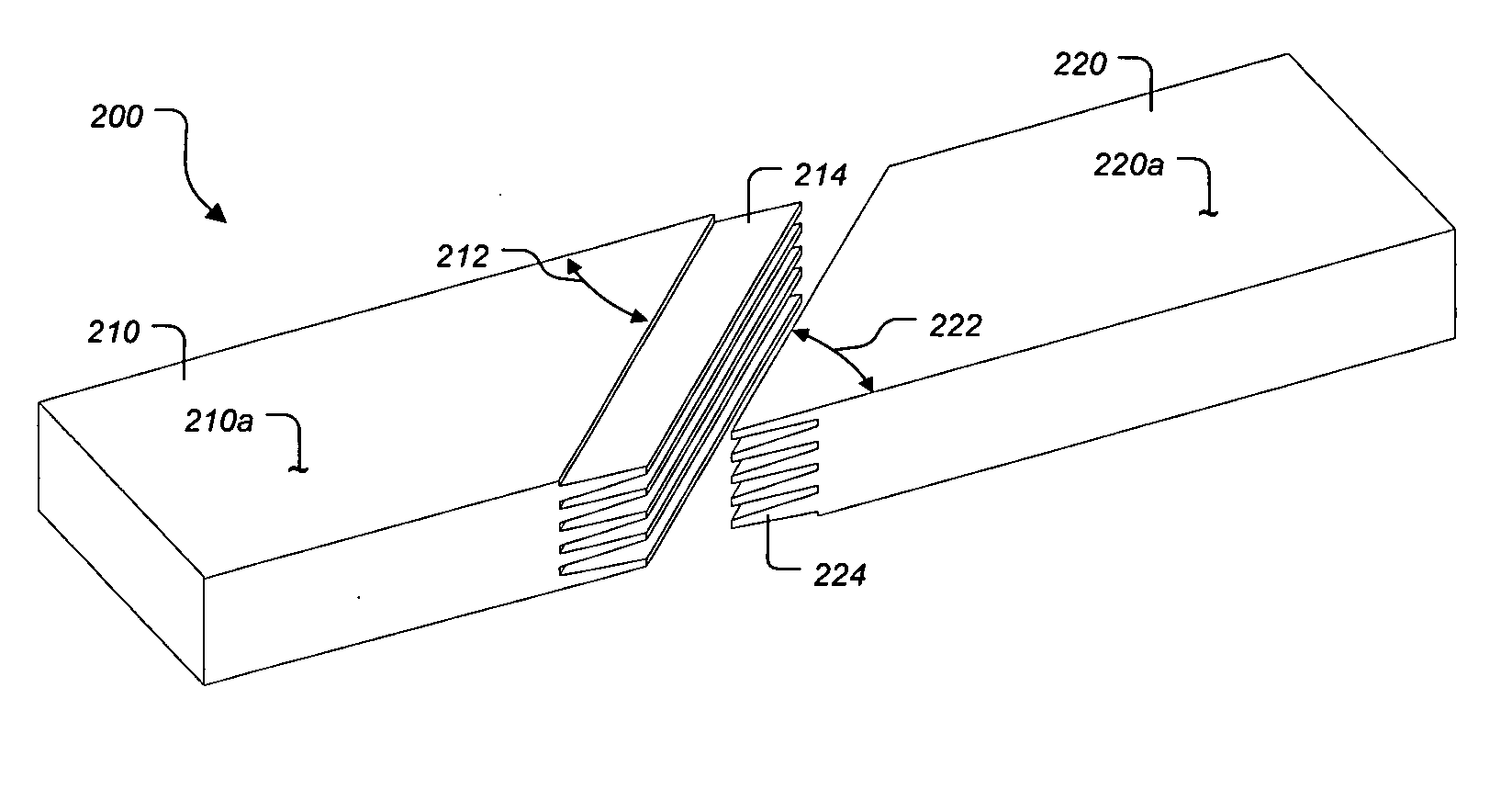 Assembly and method for providing an interlocking angular end joint