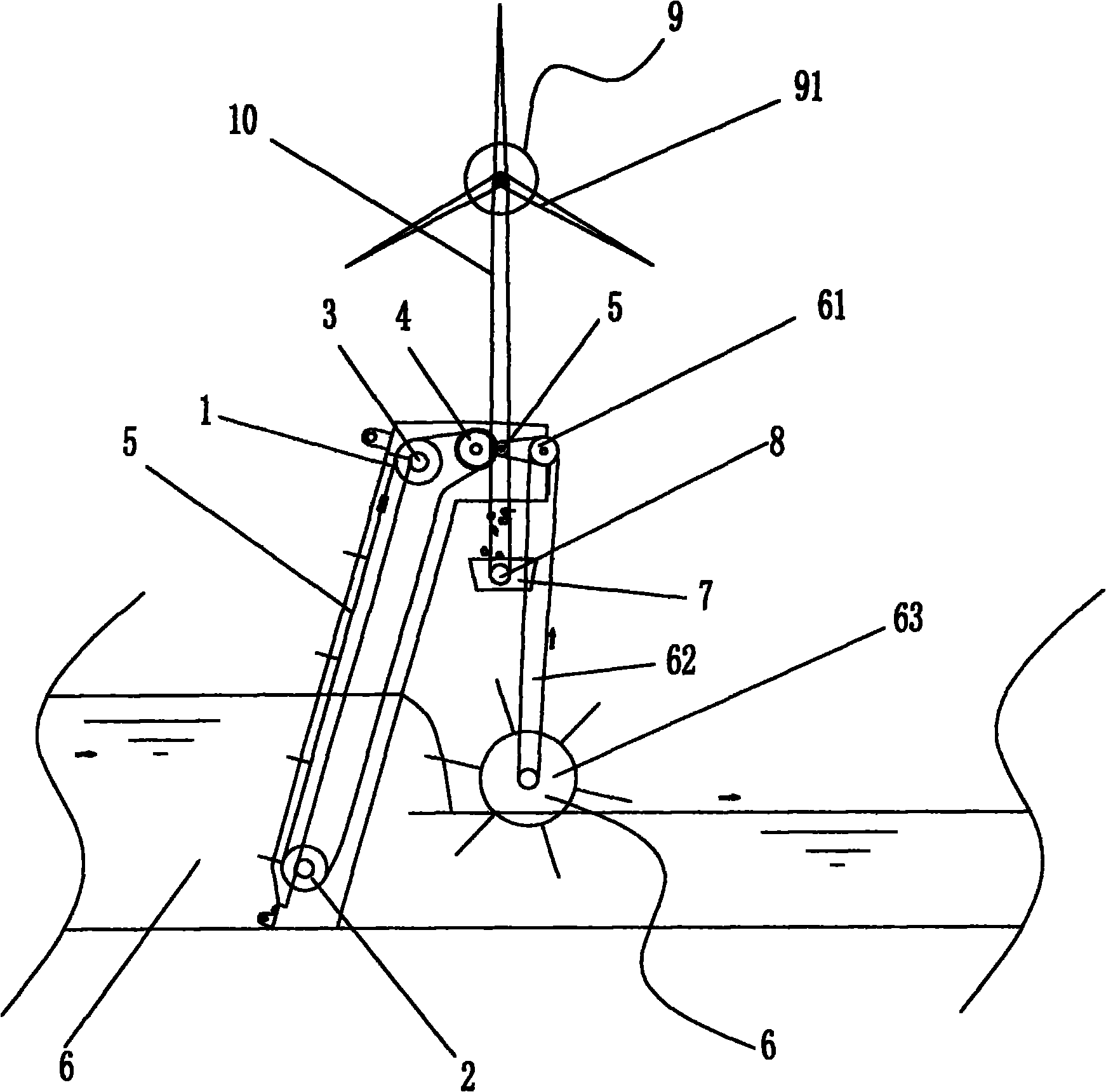 Hydraulic and wind power dirt remover