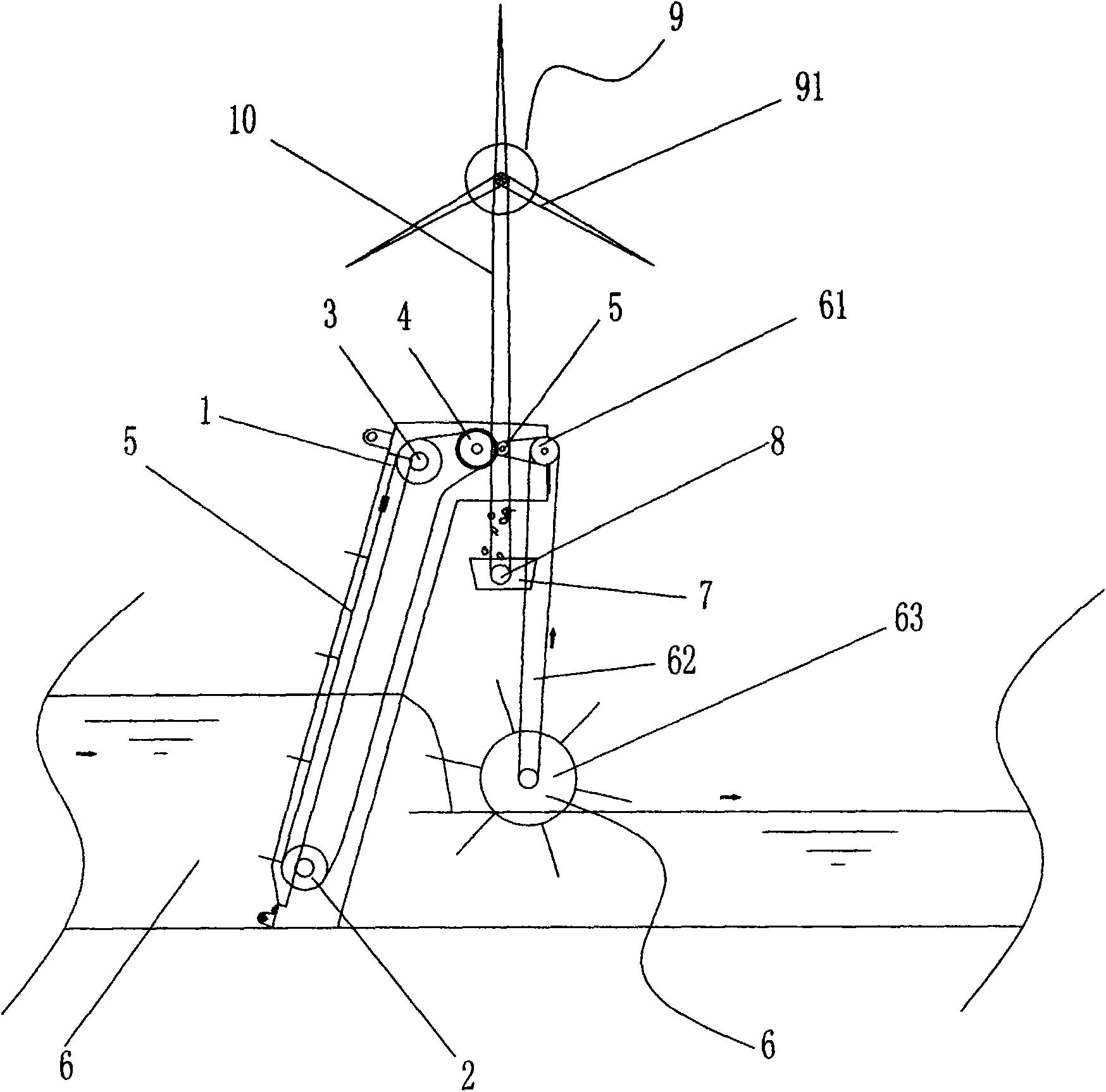 Hydraulic and wind power dirt remover