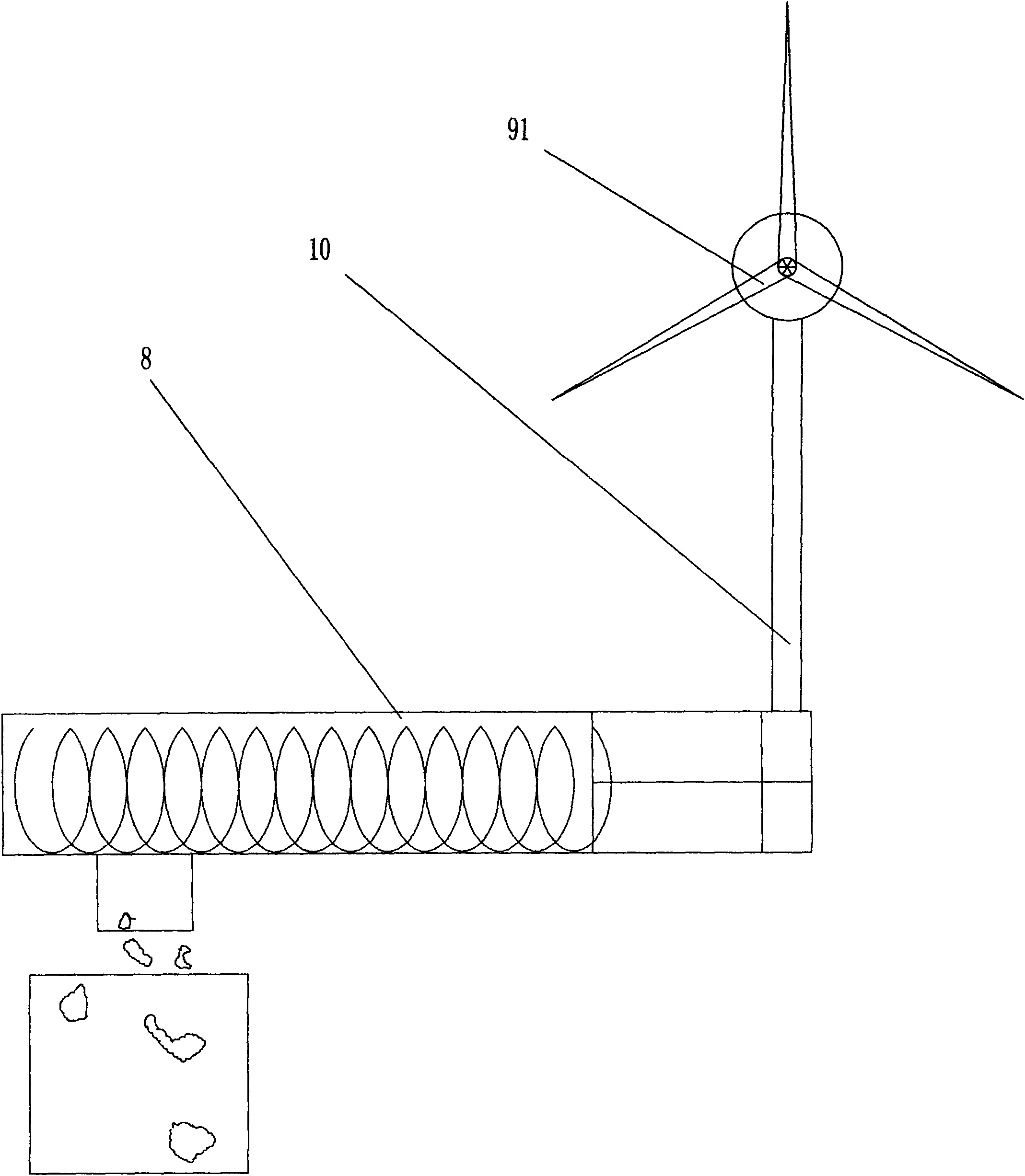 Hydraulic and wind power dirt remover