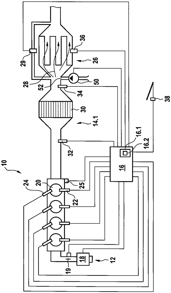 Method for heating and regenerating a particulate filter in the exhaust gas of a gasoline engine