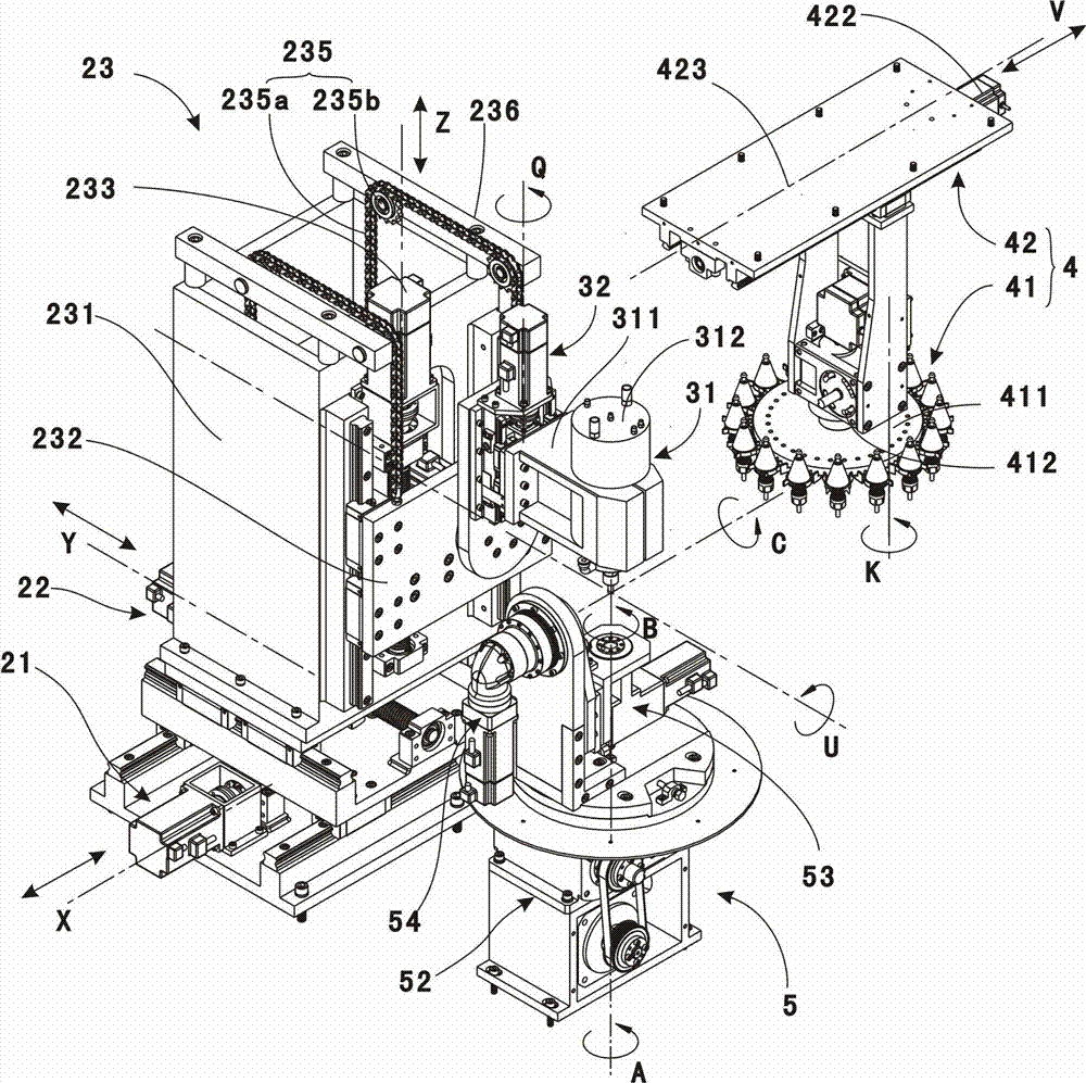 Numerical control machining tool and rotary work platform thereof