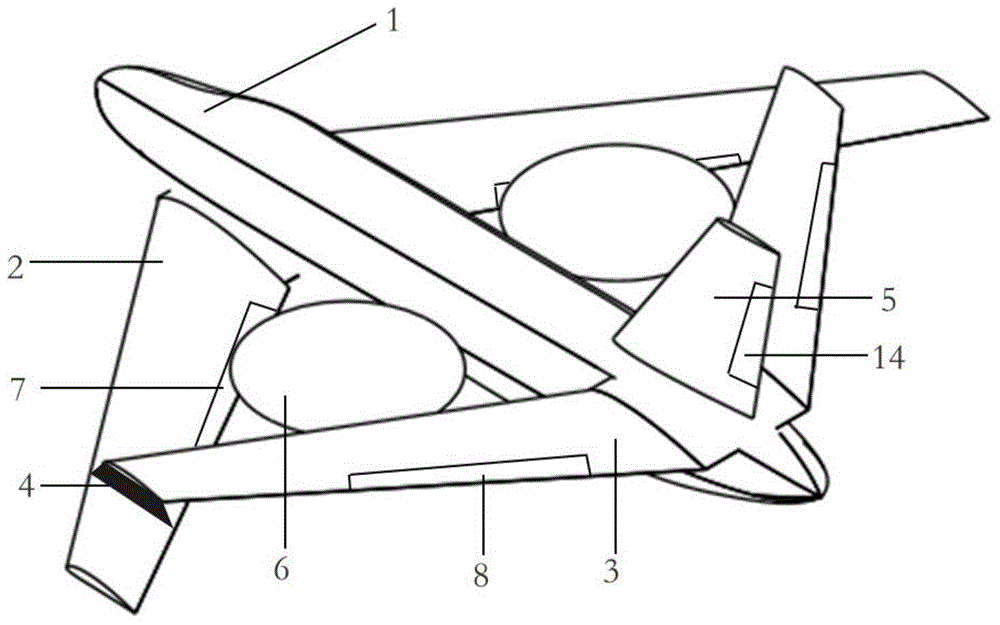 Layout scheme and control method of tilt rotor transport aircraft