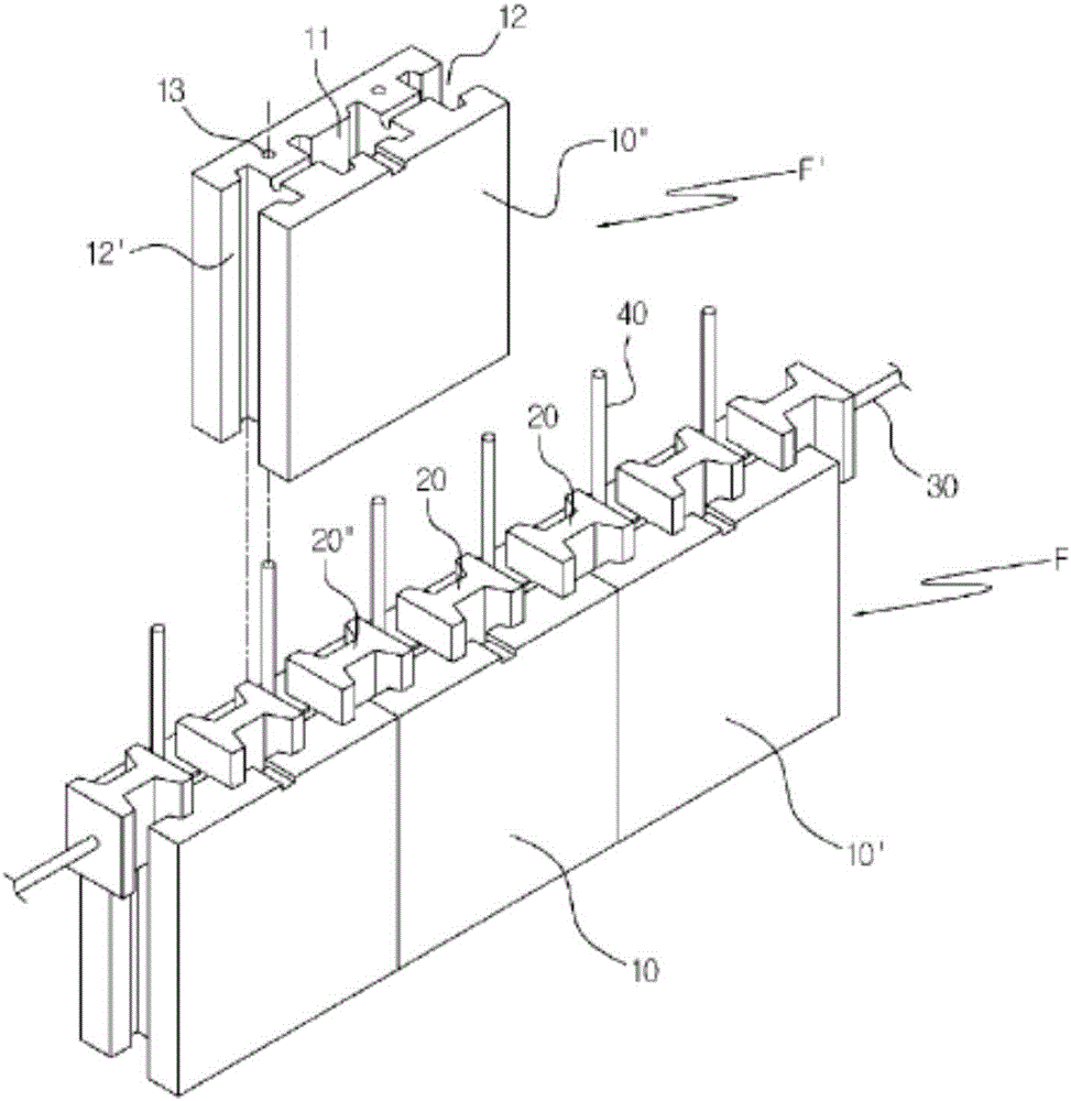 Building wall construction method and wall structure