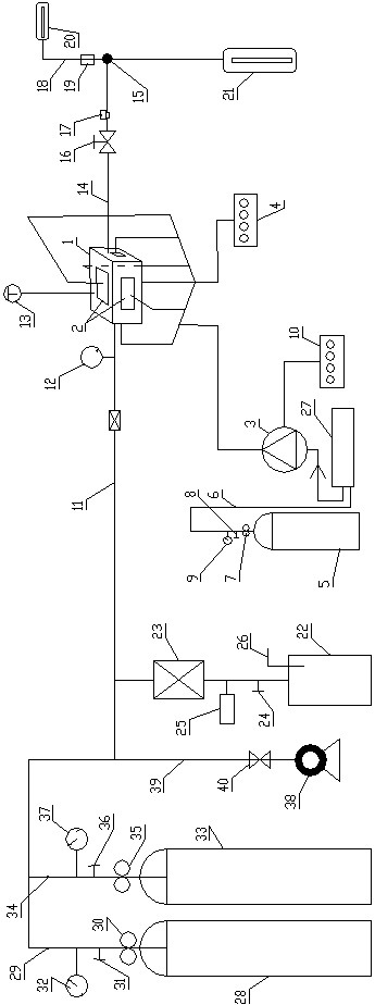 Deep gas-containing coal rock pulse fracturing experiment device and experiment method