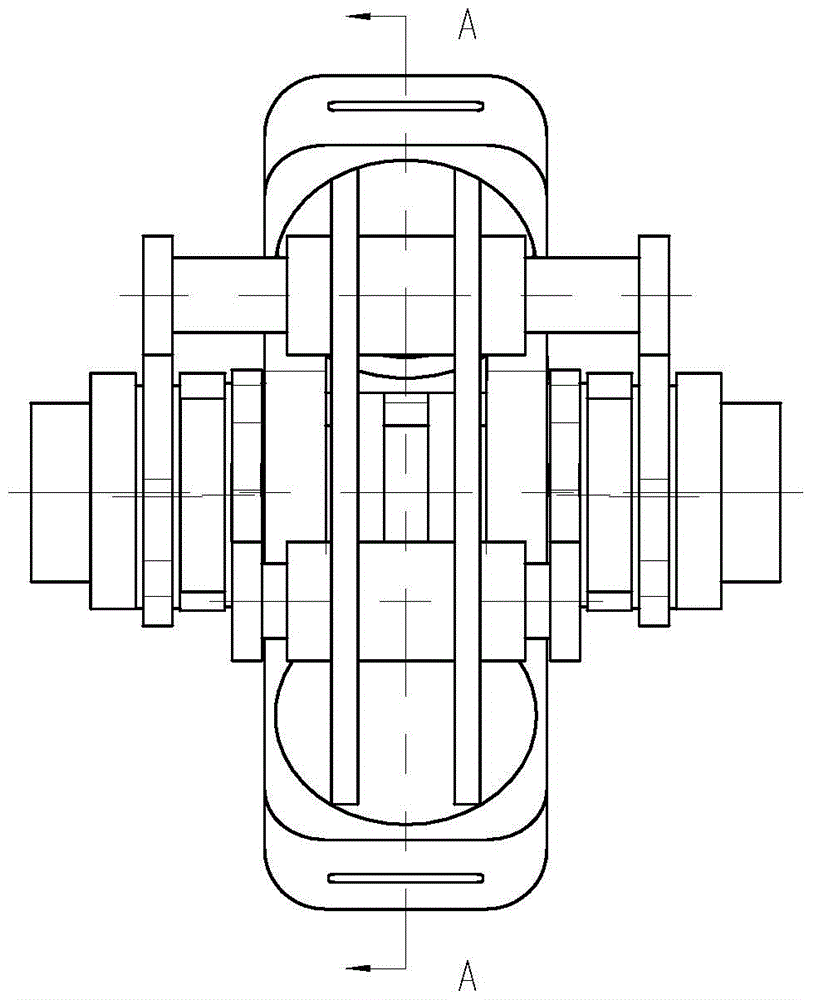 Two-cylinder two-stroke ring cylinder engine