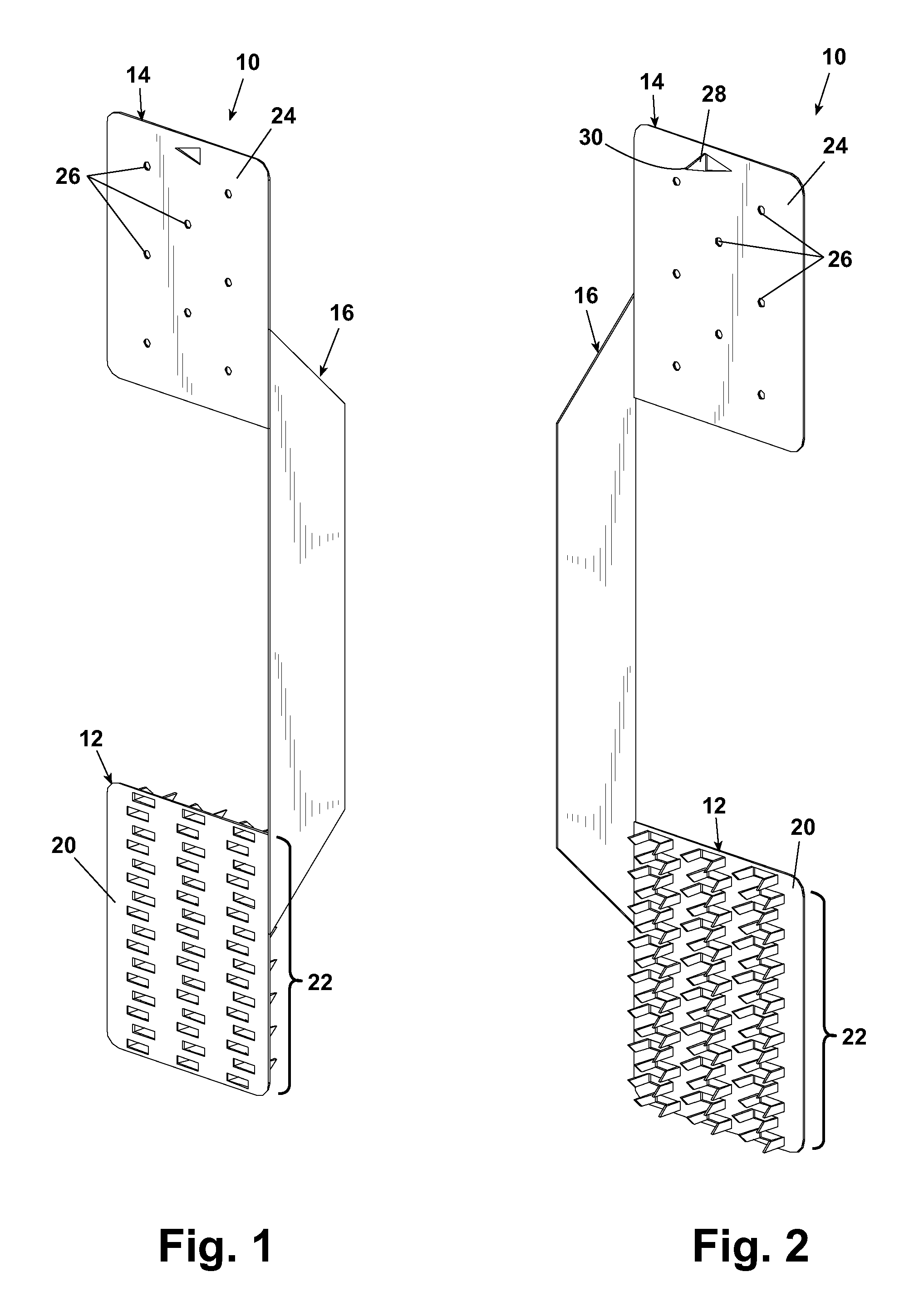 Building truss having a connector with an integral mounting to supporting structure