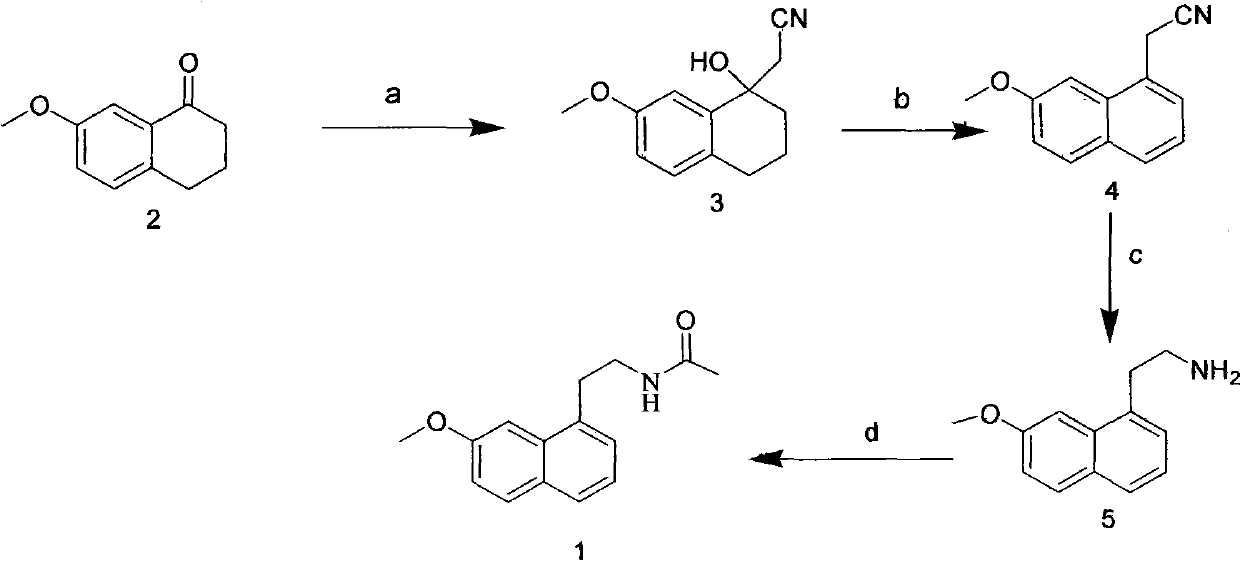 Synthetic method for agomelatine